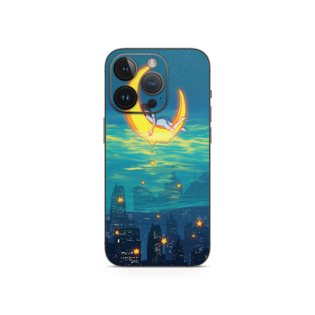 Apple iPhone Girl on the Moon Skin