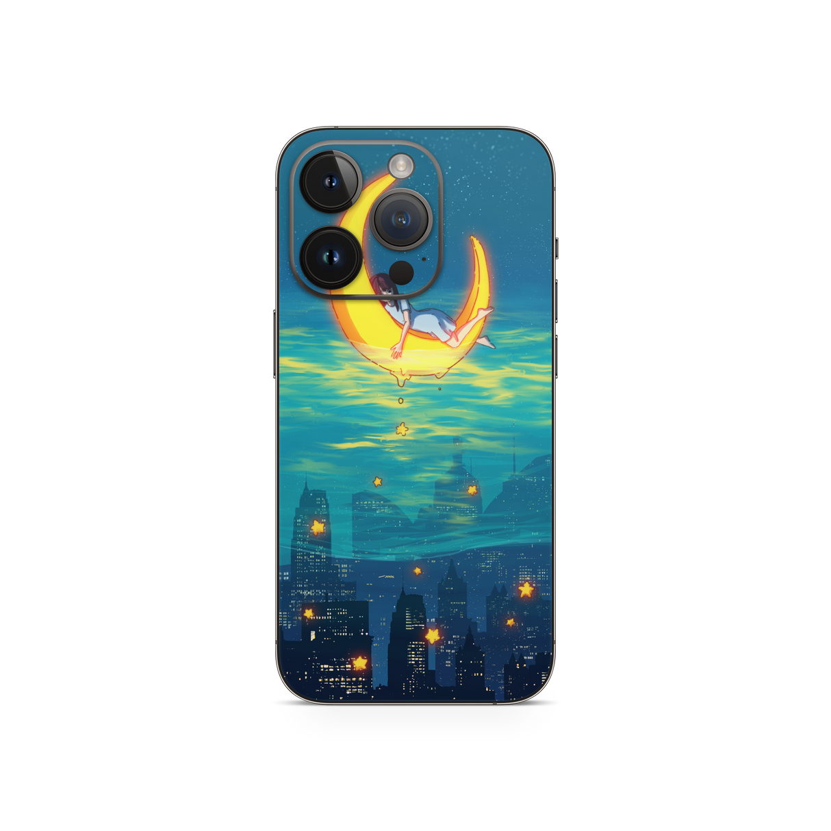 Apple iPhone Girl on the Moon Skin