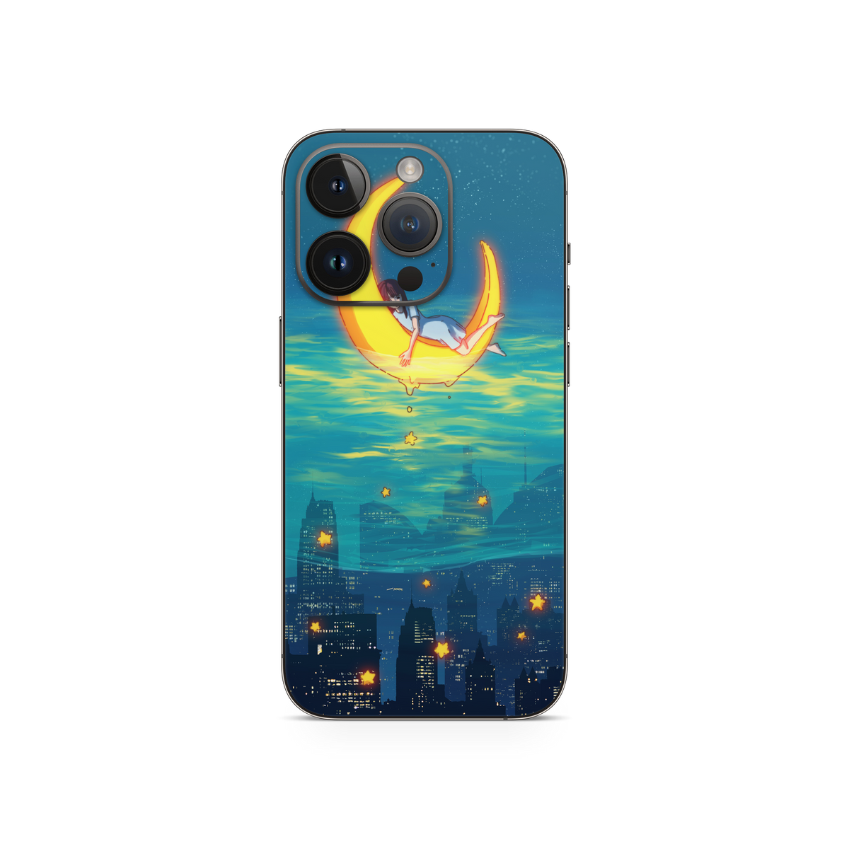 Apple iPhone Girl on the Moon Skin
