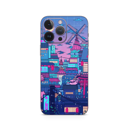 Apple iPhone Cyberpunk Village Skin