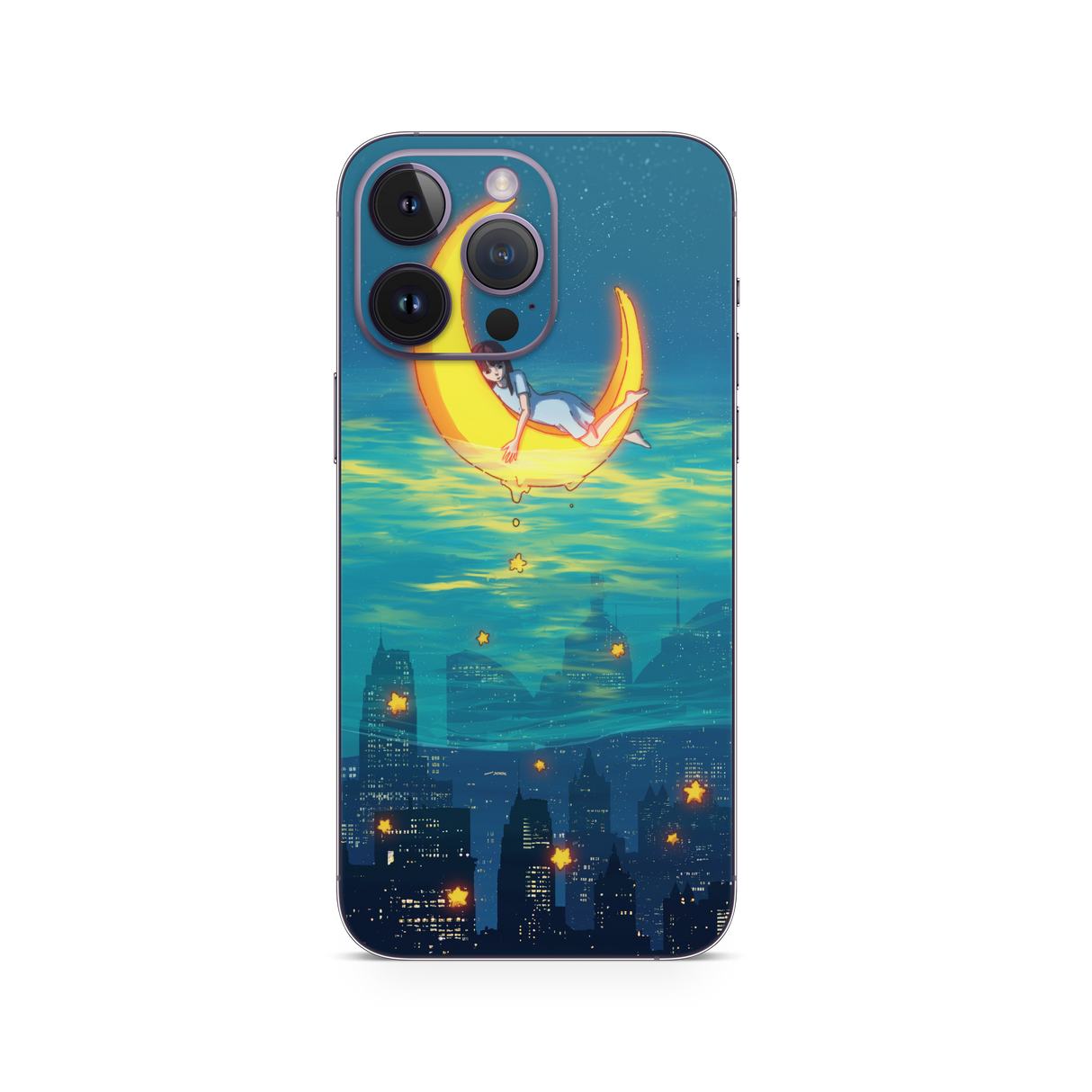 Apple iPhone Girl on the Moon Skin