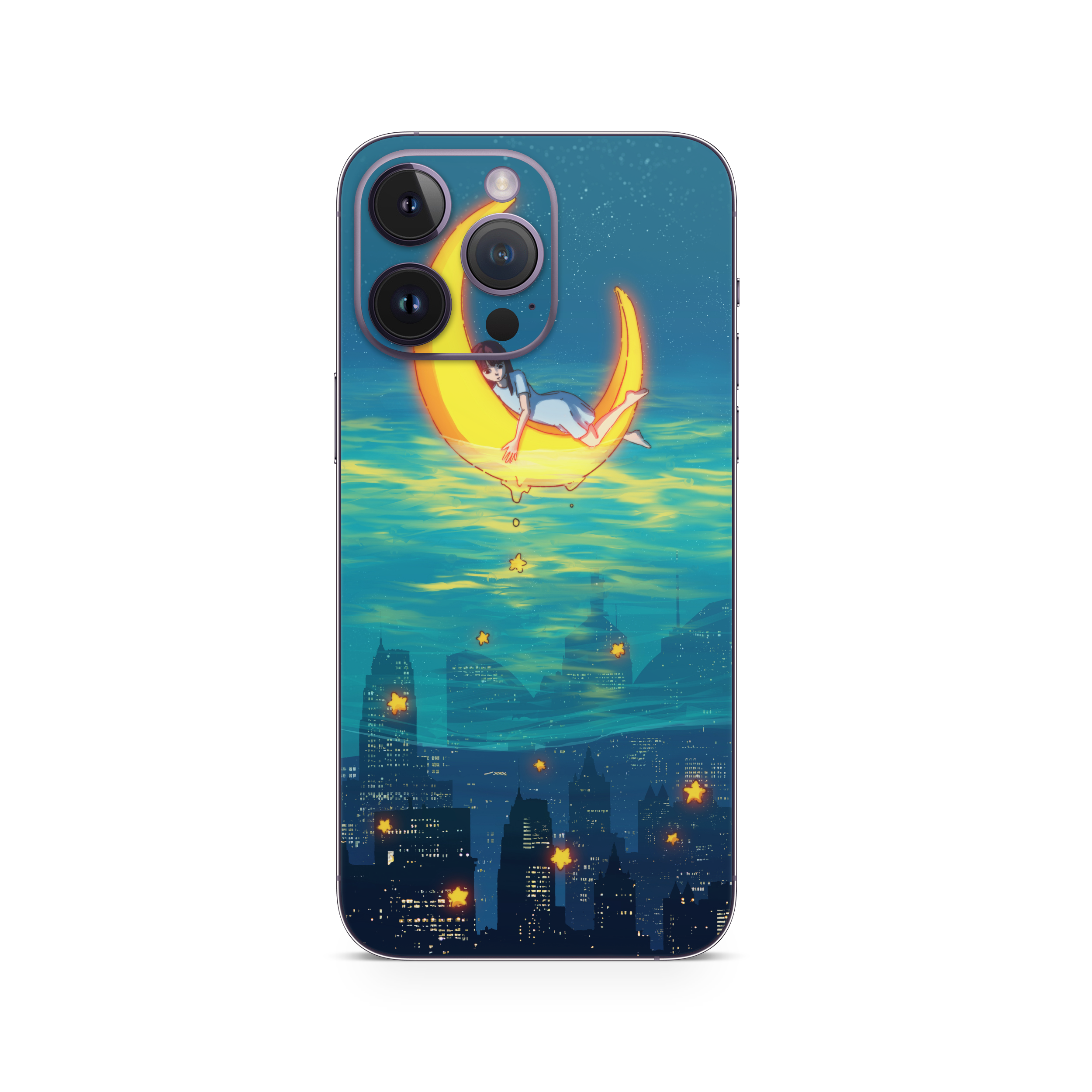 Apple iPhone Girl on the Moon Skin
