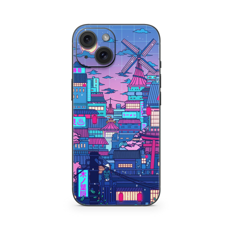 Apple iPhone Cyberpunk Village Skin