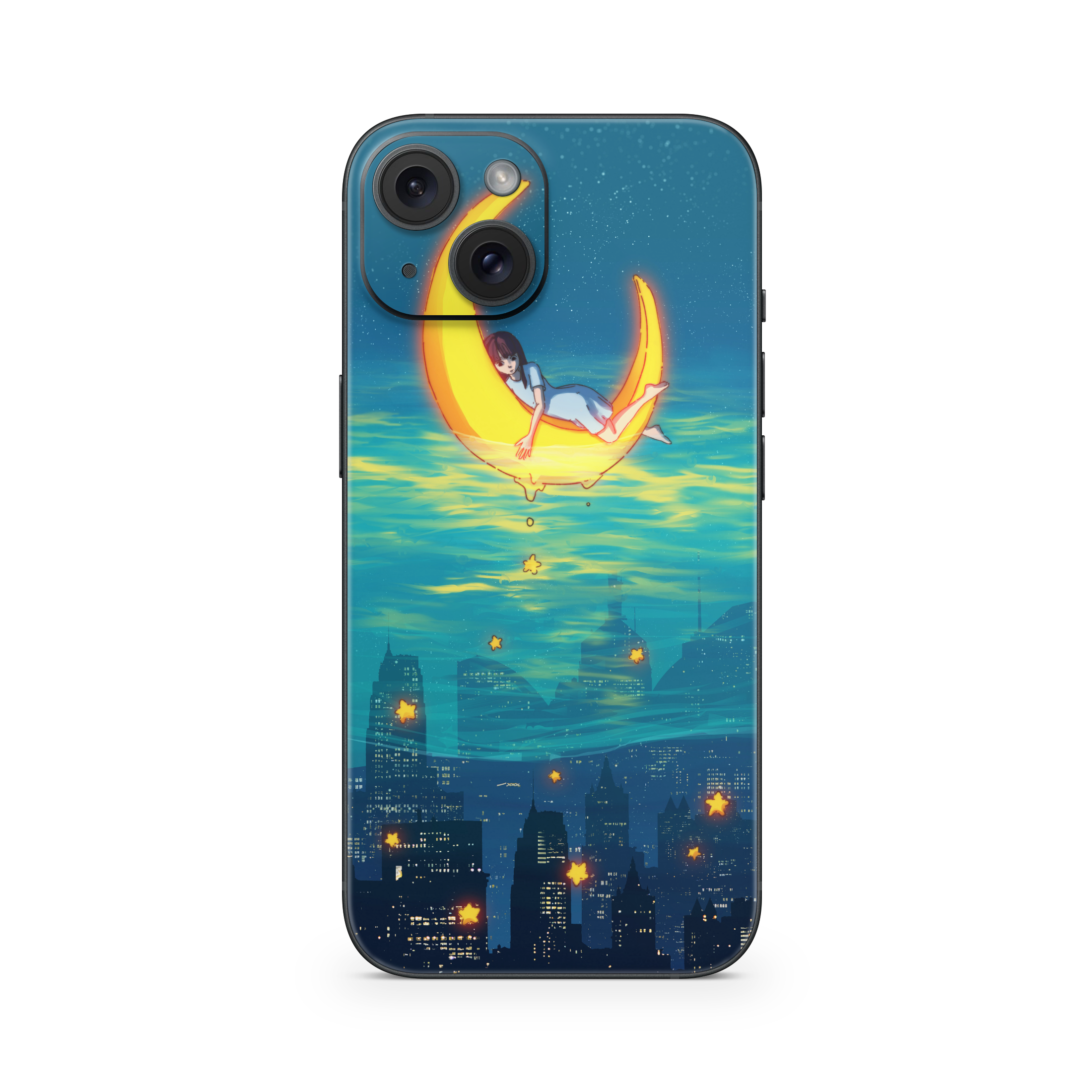 Apple iPhone Girl on the Moon Skin