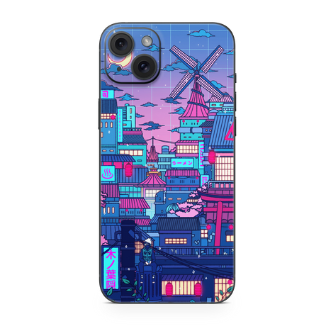 Apple iPhone Cyberpunk Village Skin