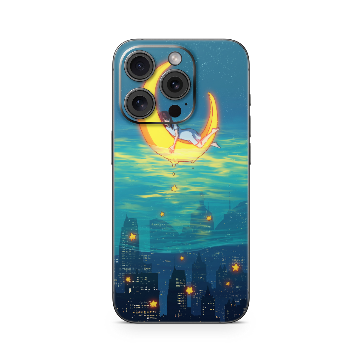 Apple iPhone Girl on the Moon Skin