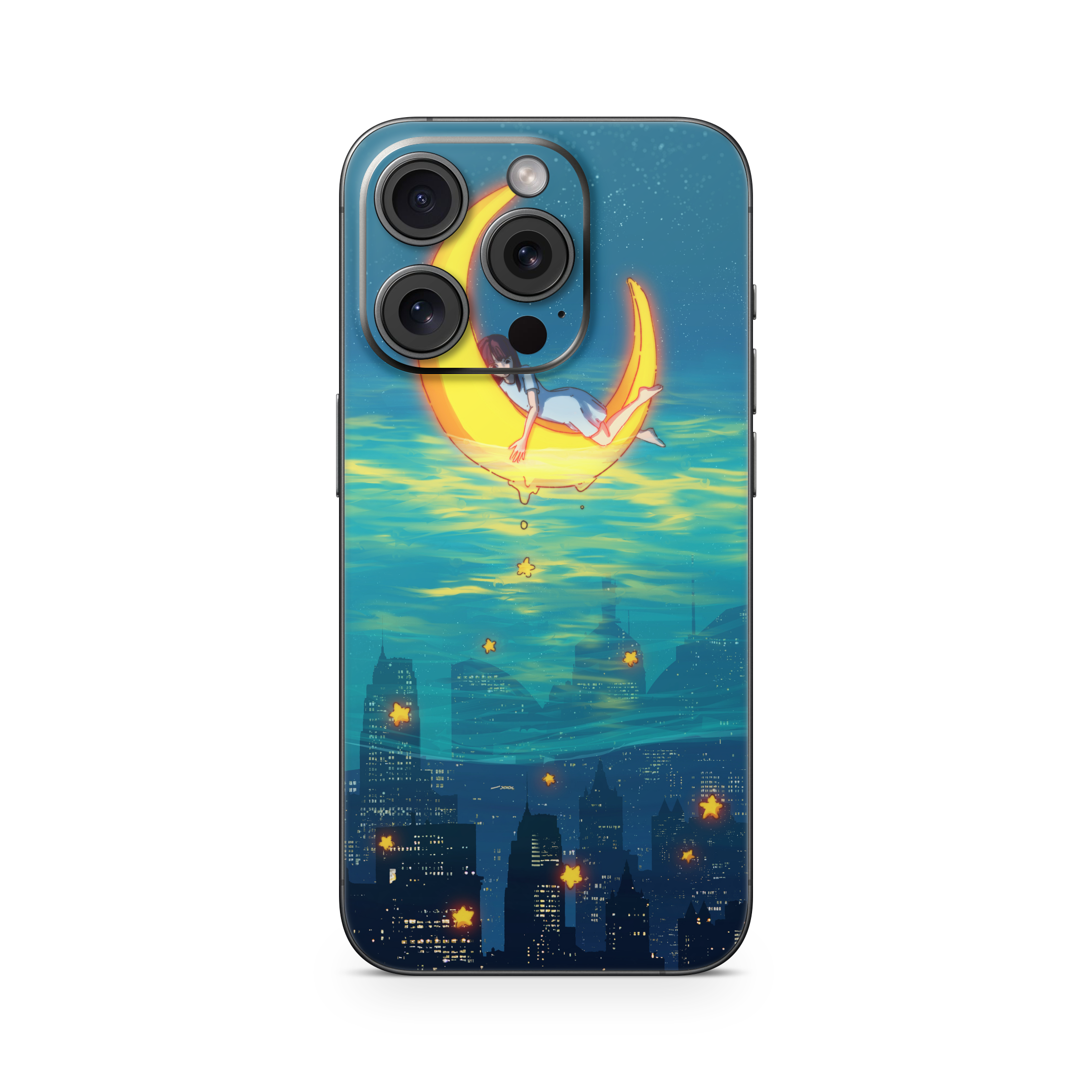 Apple iPhone Girl on the Moon Skin
