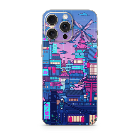 Apple iPhone Cyberpunk Village Skin