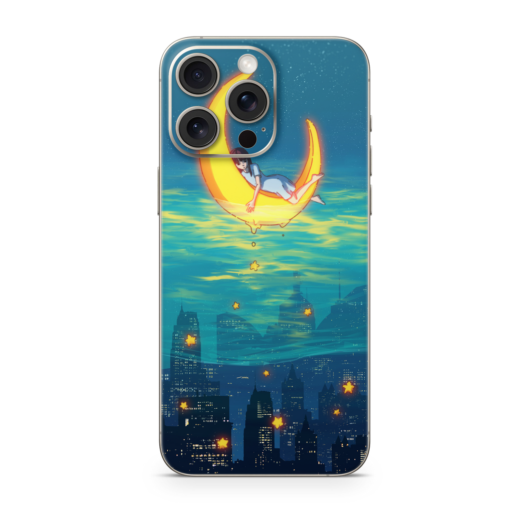 Apple iPhone Girl on the Moon Skin