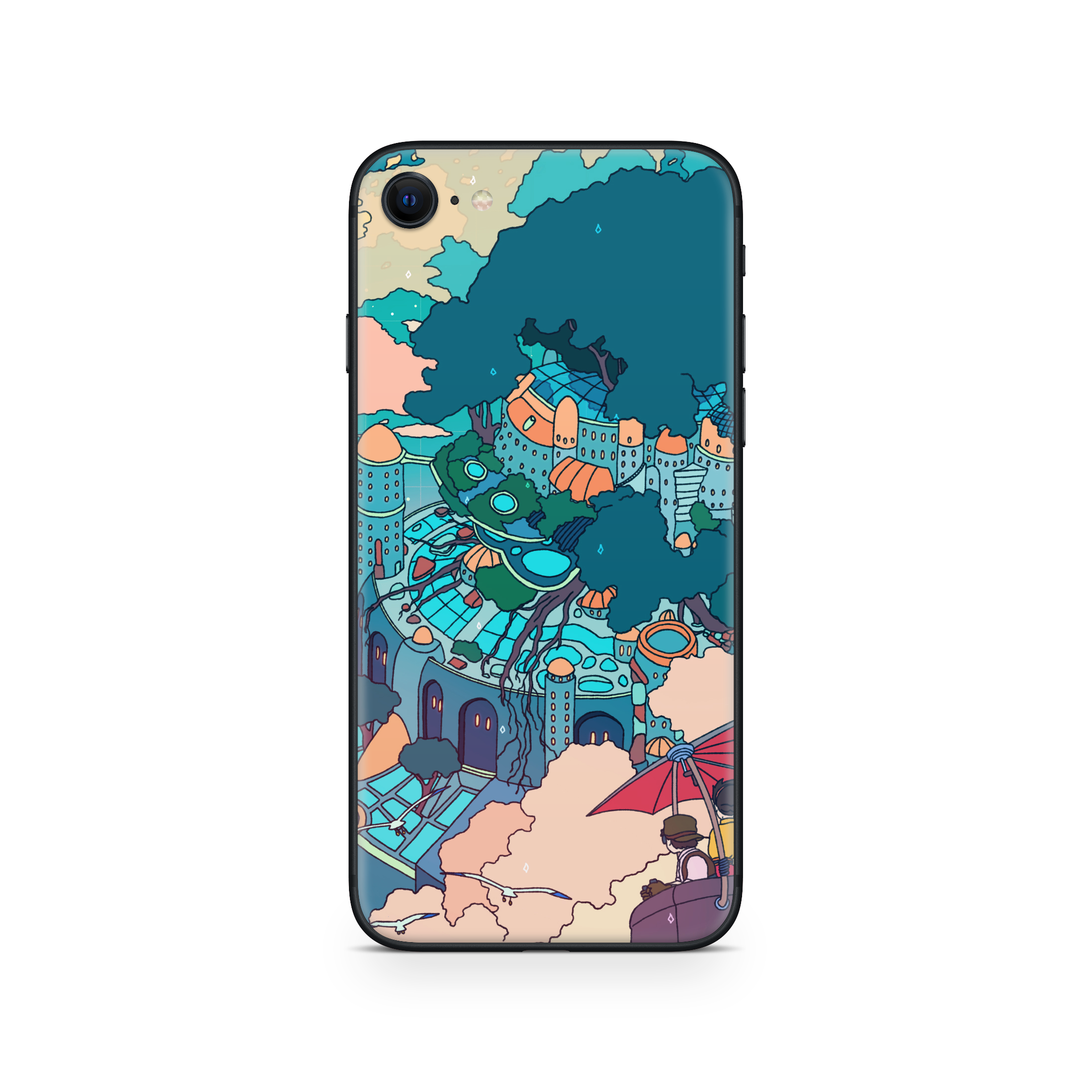 Apple iPhone Castle in the Sky Skin
