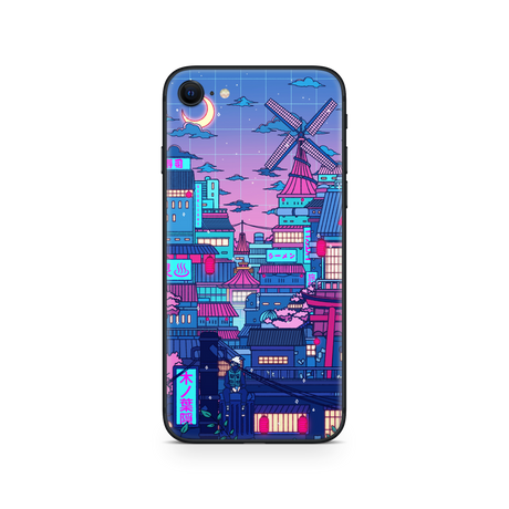 Apple iPhone Cyberpunk Village Skin