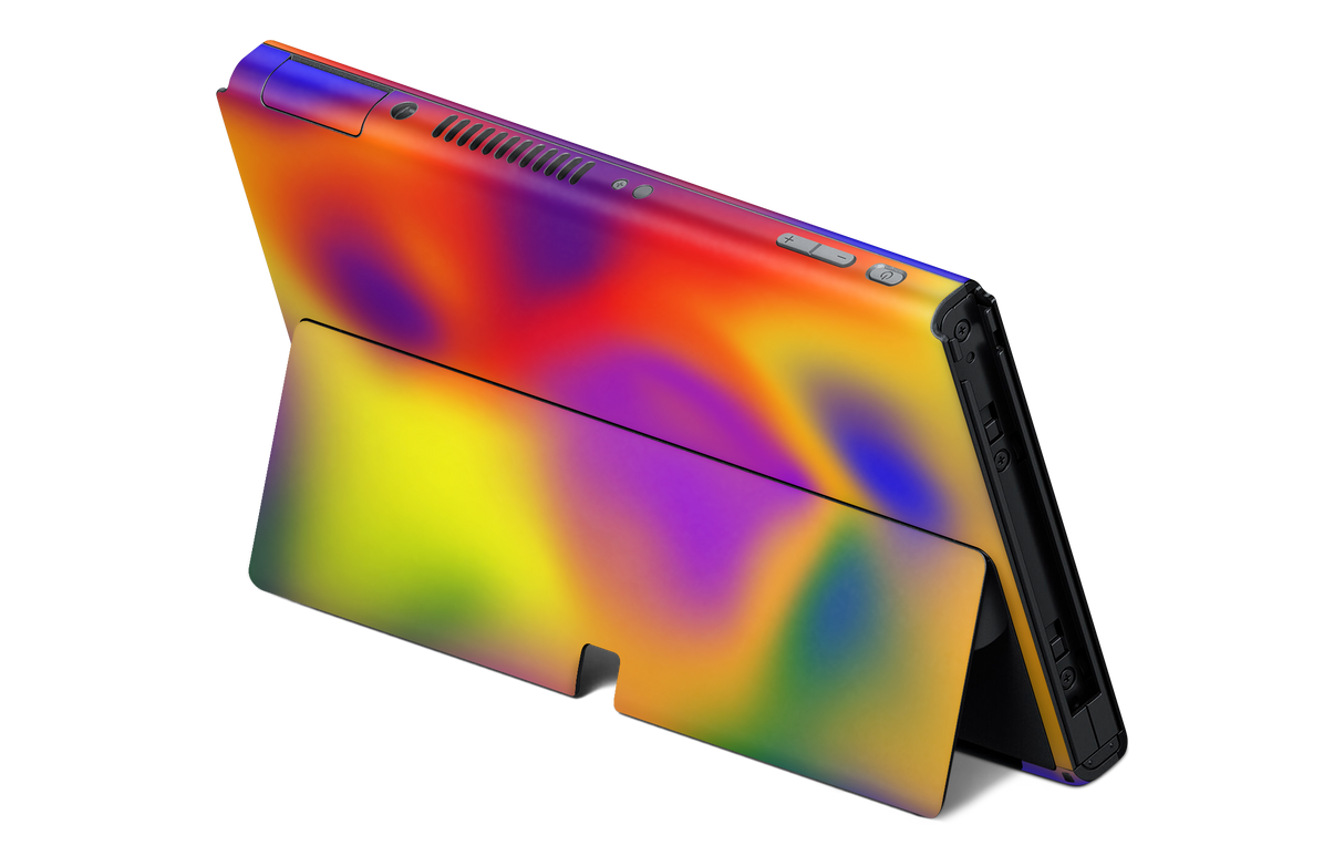 Nintendo Switch OLED Skin rainbow burst