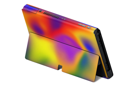 Nintendo Switch OLED Skin rainbow burst