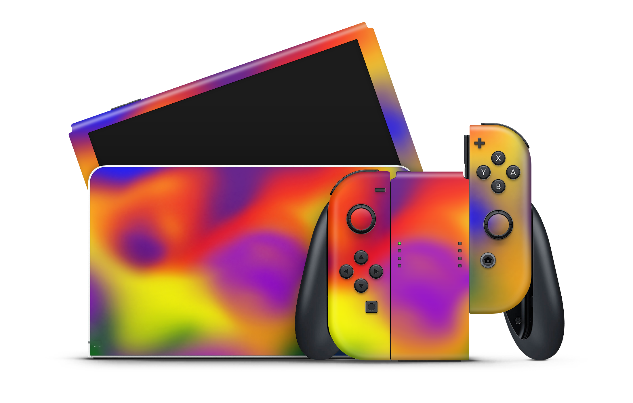 Nintendo Switch OLED rainbow burst