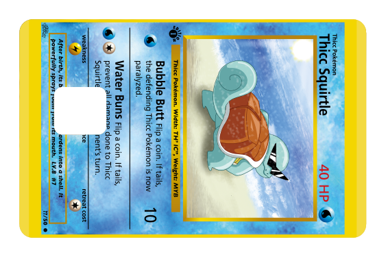 full art squirtle pokemon card Thick Turtle – CUCU Covers