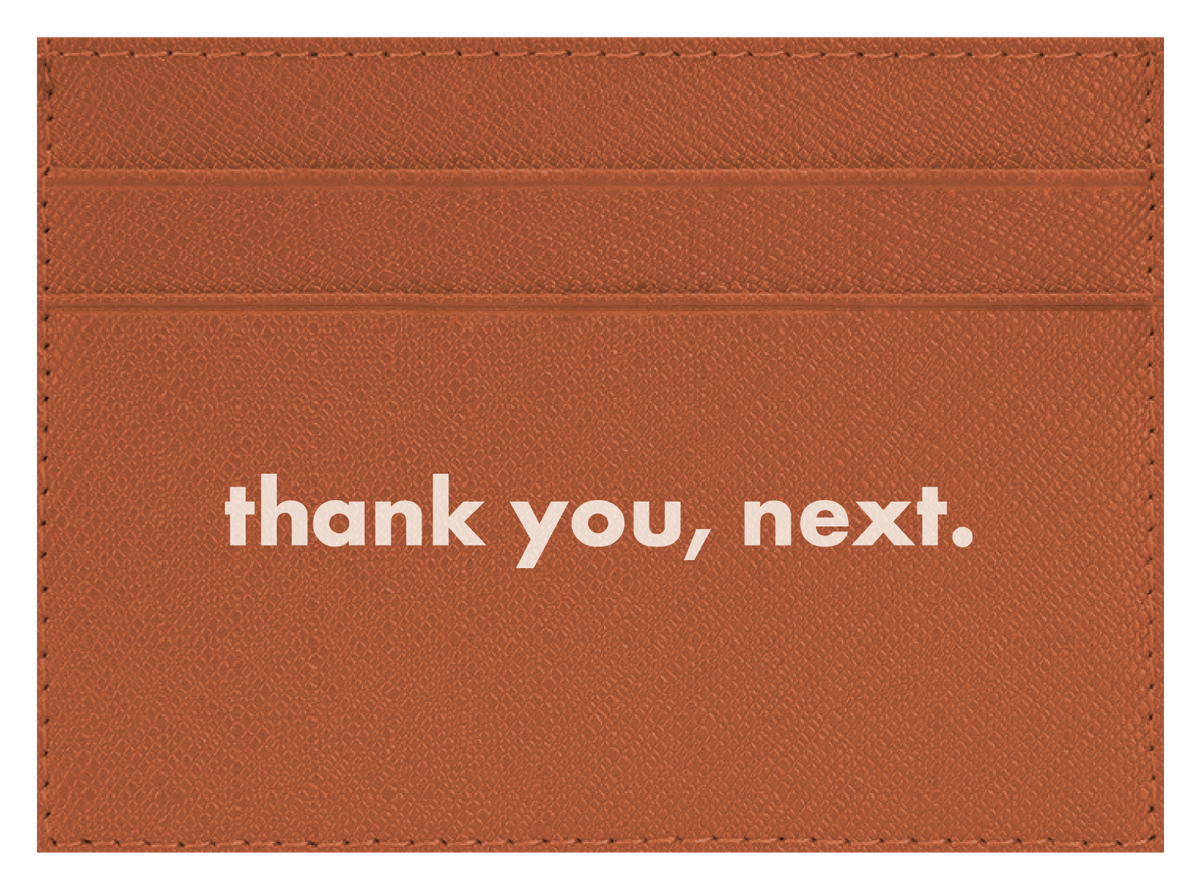 thank you, next.