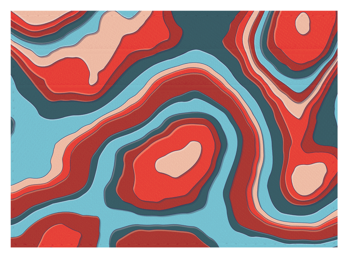 TopographyTeal and Red