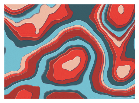 TopographyTeal and Red