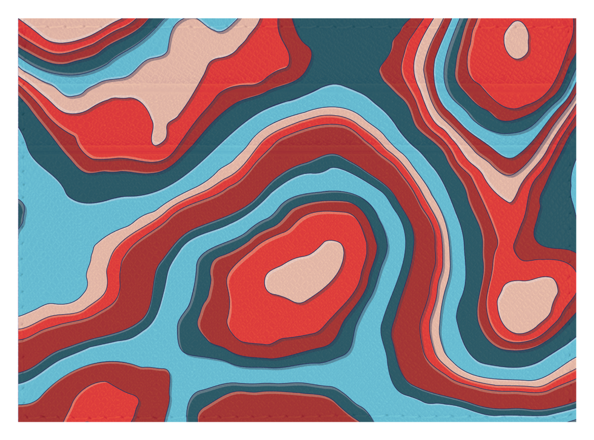 TopographyTeal and Red