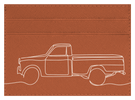 Pick Up Truck Line Art