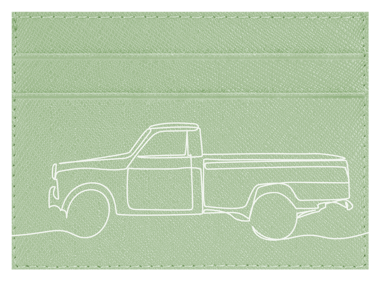 Pick Up Truck Line Art