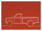 Pick Up Truck Line Art