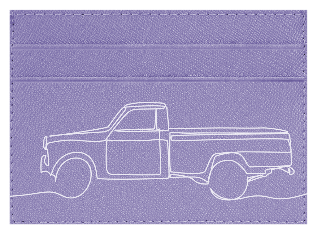 Pick Up Truck Line Art