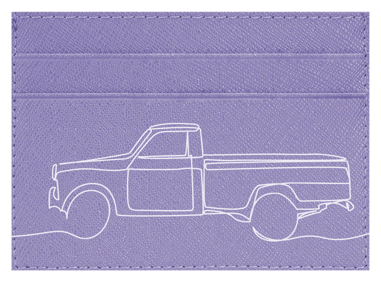 Pick Up Truck Line Art