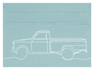 Pick Up Truck Line Art