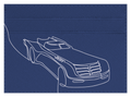 Bat Mobile Line Art