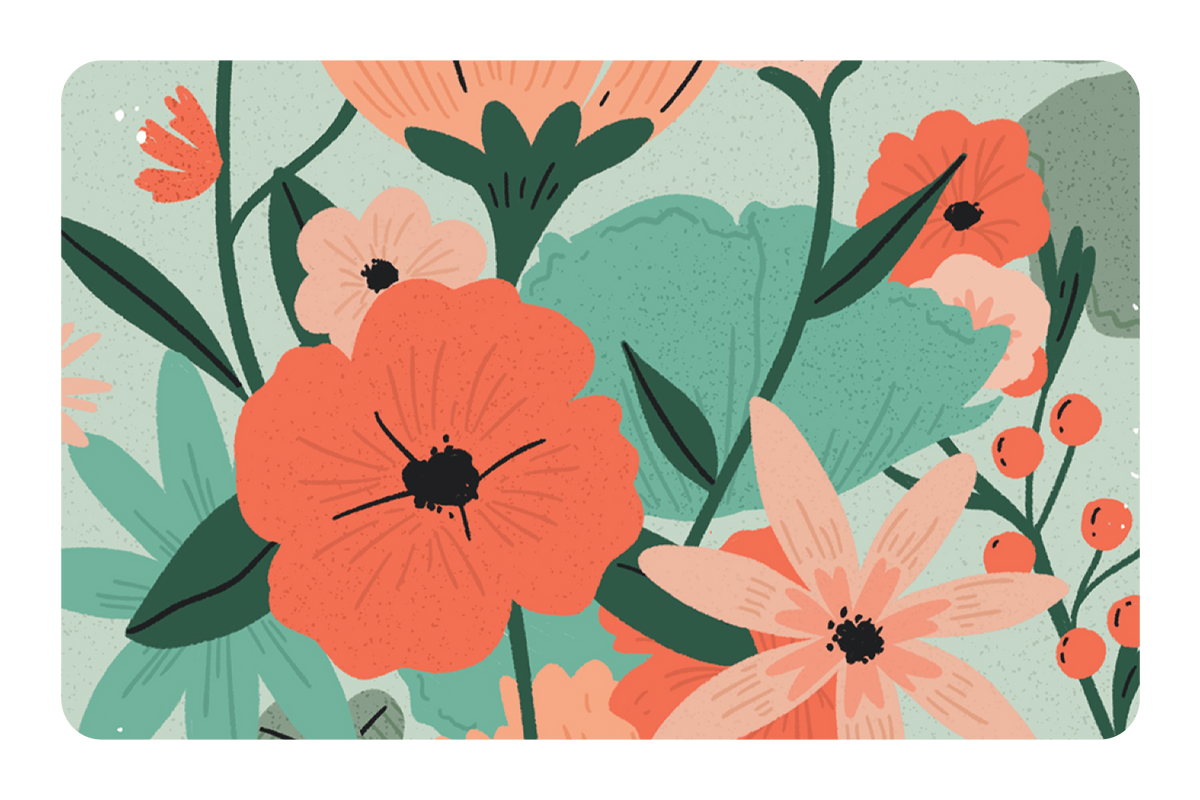Orange Floral
