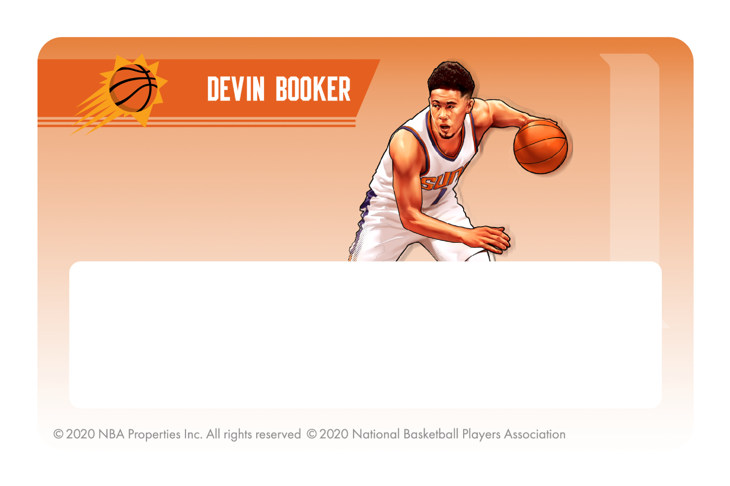 Credit Debit Card Skins | Cucu Covers - Customize Any Bank Card - Phoenix Suns: Devin Booker, Full Cover / Small Chip