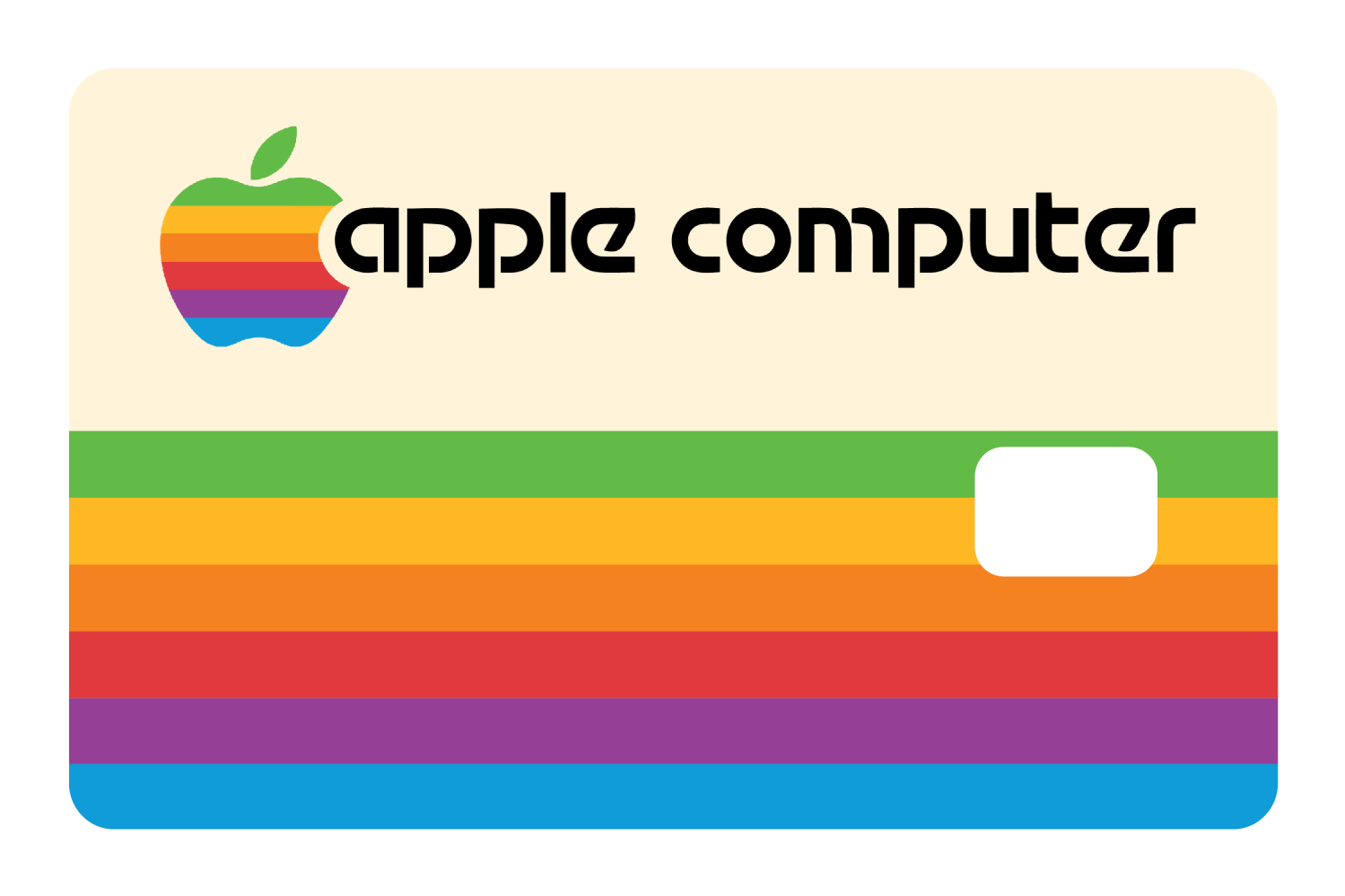 Apple Computer Stripes: Beige