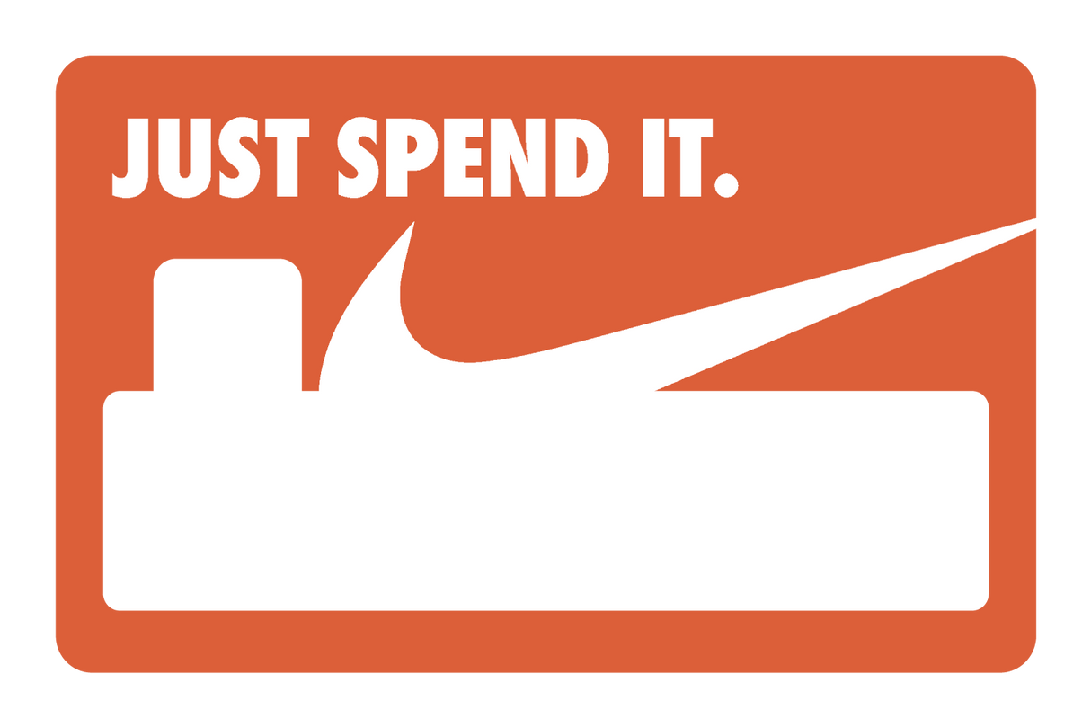 Just Spend It. Orange - Card Covers - Originals - CUCU Covers