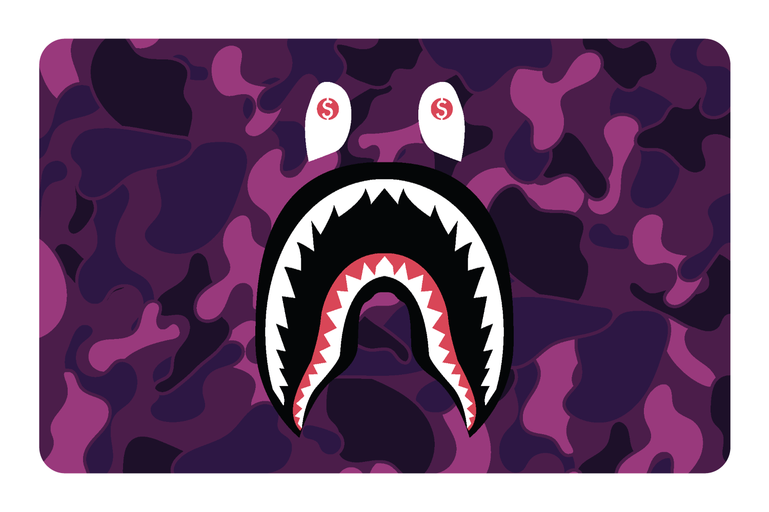 Card Skin Ape Shark Purple