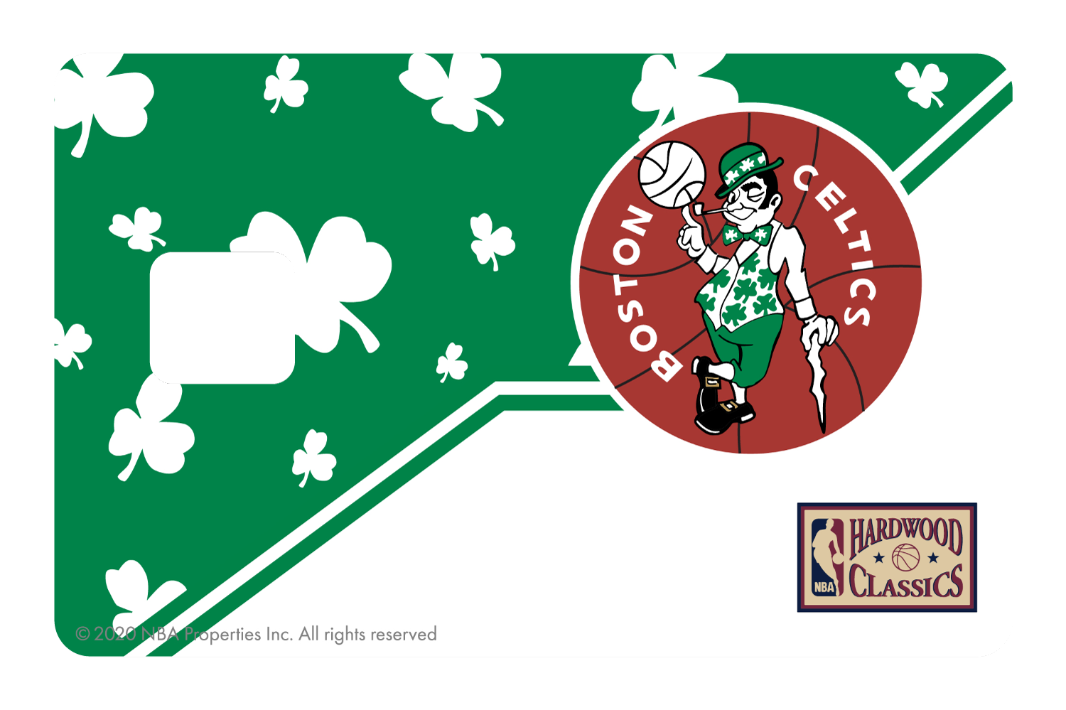 Credit Debit Card Skins | Cucu Covers - Customize Any Bank Card - Boston Celtics: Throwback Hardwood Classics, Full Cover / No Chip