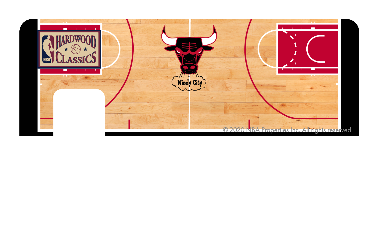 Credit Debit Card Skins | Cucu Covers - Customize Any Bank Card - Chicago Bulls: Retro Courtside Hardwood Classics, Full Cover / Small Chip