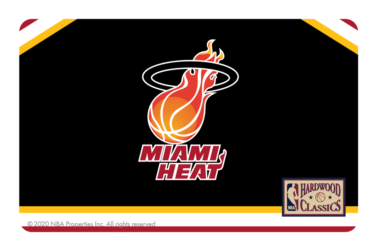 Miami Heat Blazing Basketball Through Hoop - Classic Logo Type Die