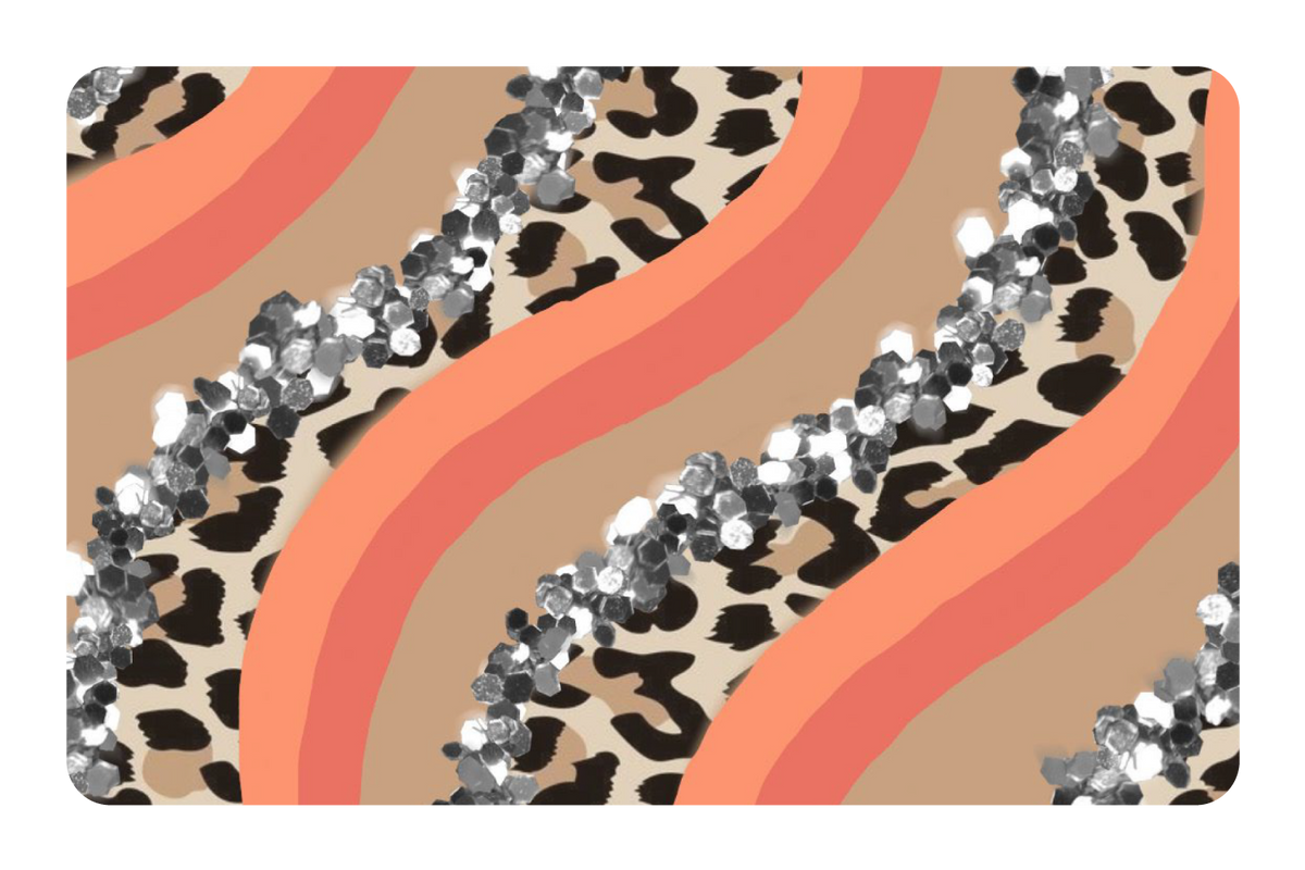Orange Cheetah Glitter - Card Covers - Originals - CUCU Covers