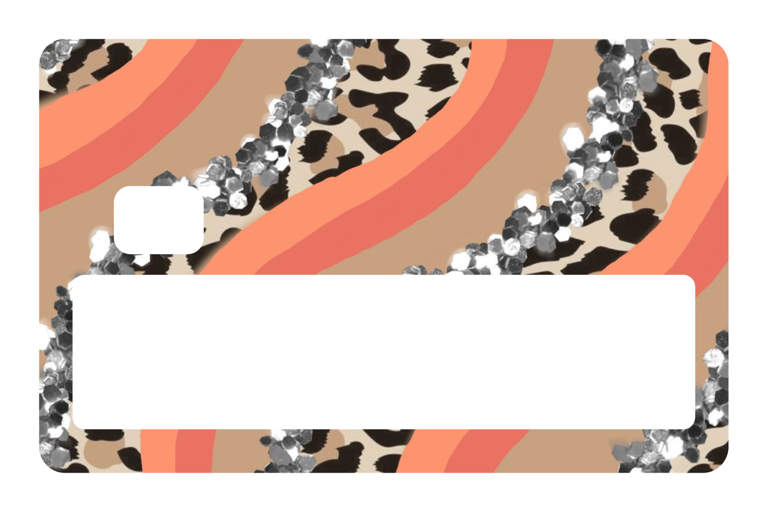 Orange Cheetah Glitter - Card Covers - Originals - CUCU Covers