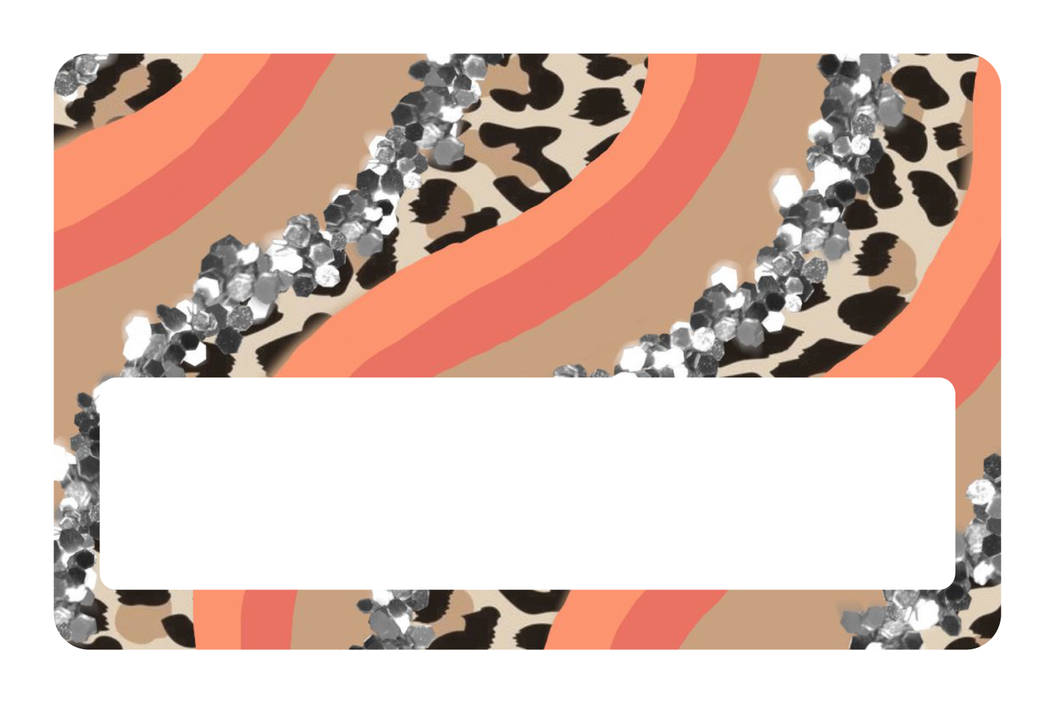 Orange Cheetah Glitter - Card Covers - Originals - CUCU Covers