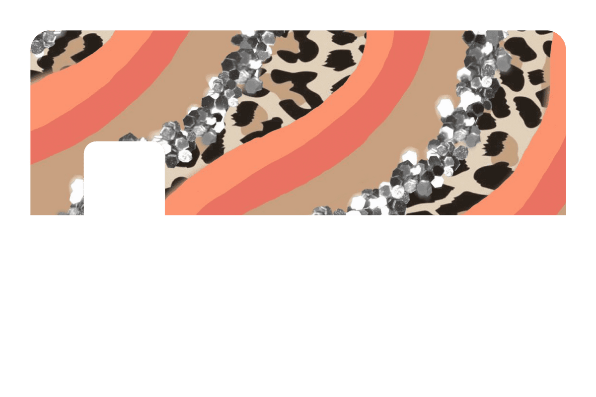 Orange Cheetah Glitter