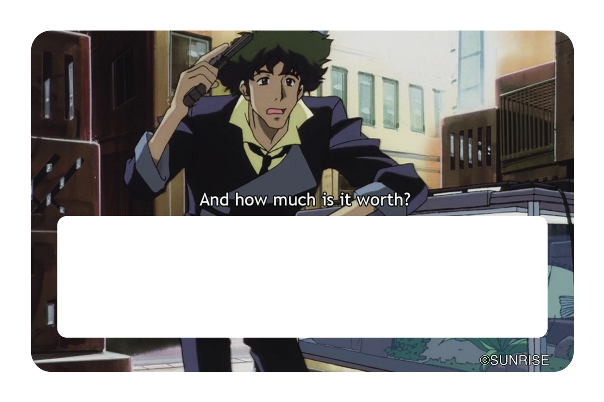 How much is it worth? - Card Covers - Cowboy Bebop - CUCU Covers