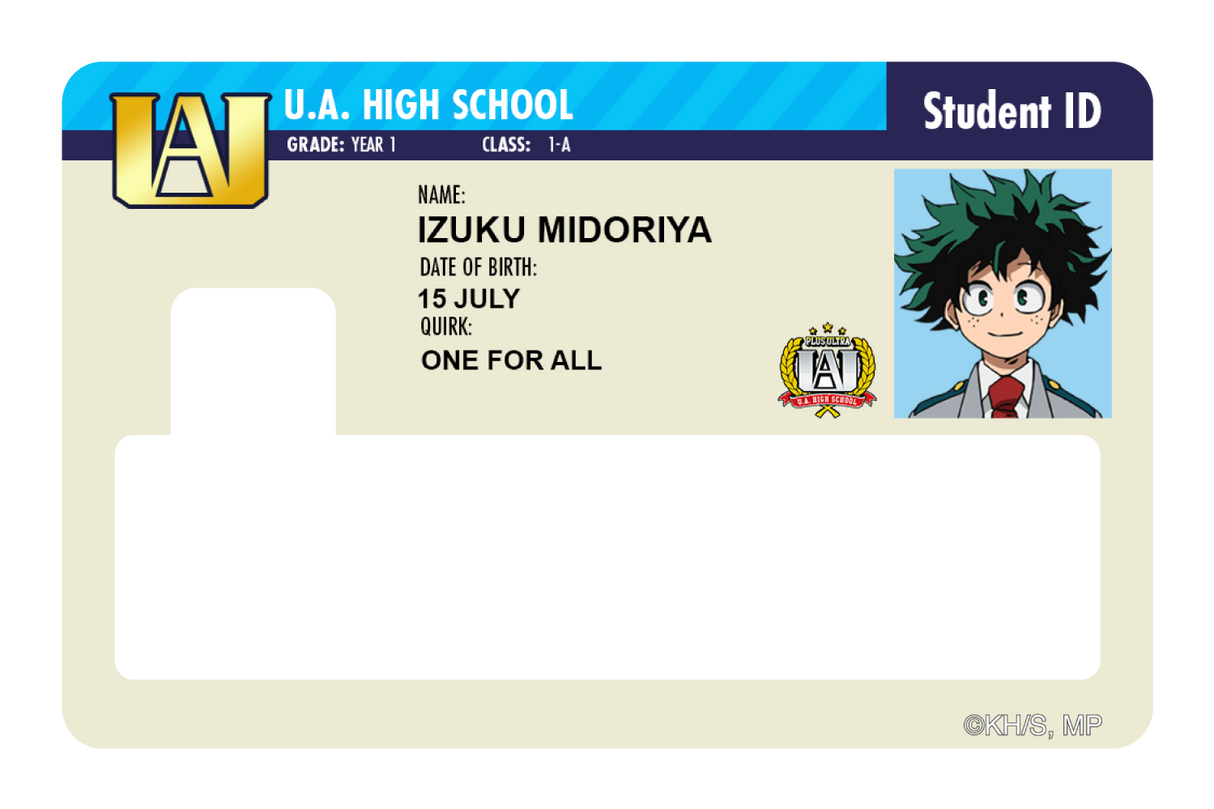 Student ID - Izuku Midoriya - Card Covers - My Hero Academia - CUCU Covers