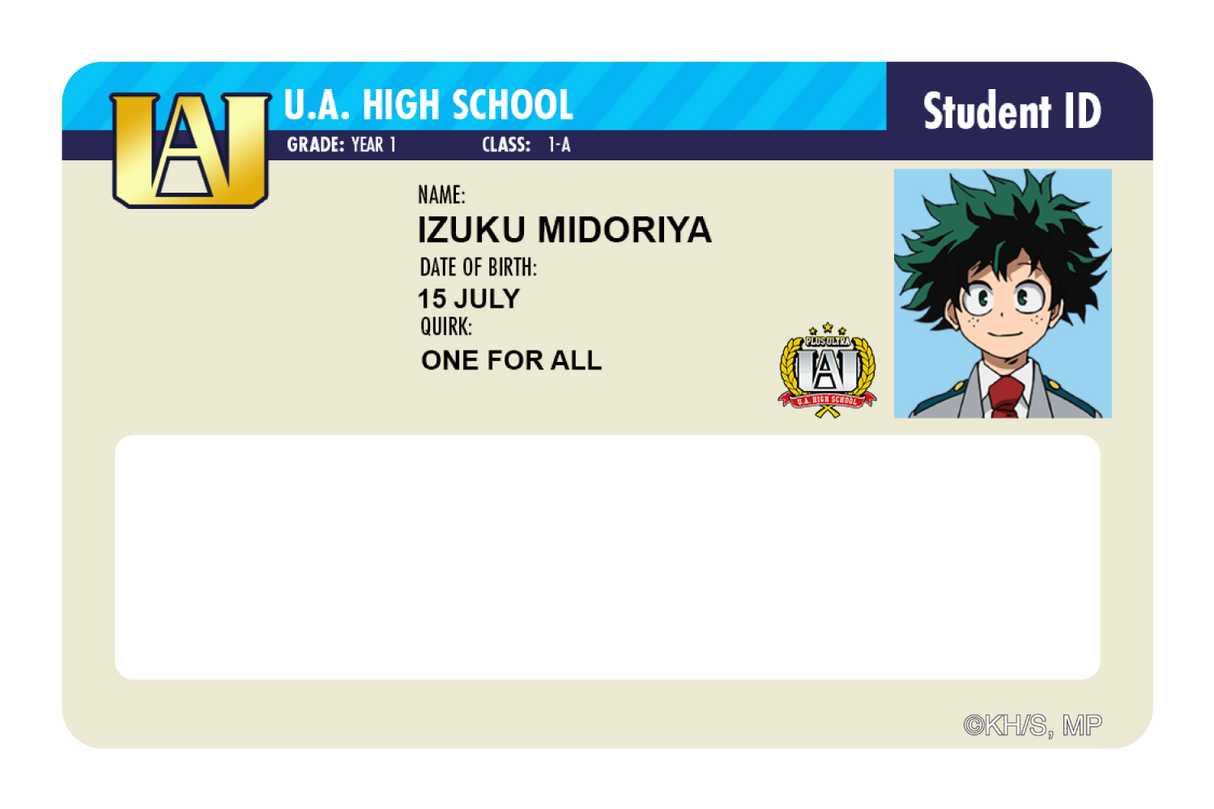 Student ID - Izuku Midoriya - Card Covers - My Hero Academia - CUCU Covers