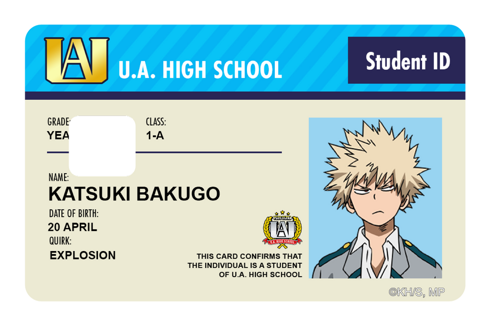 Student ID - Katsuki Bakugo