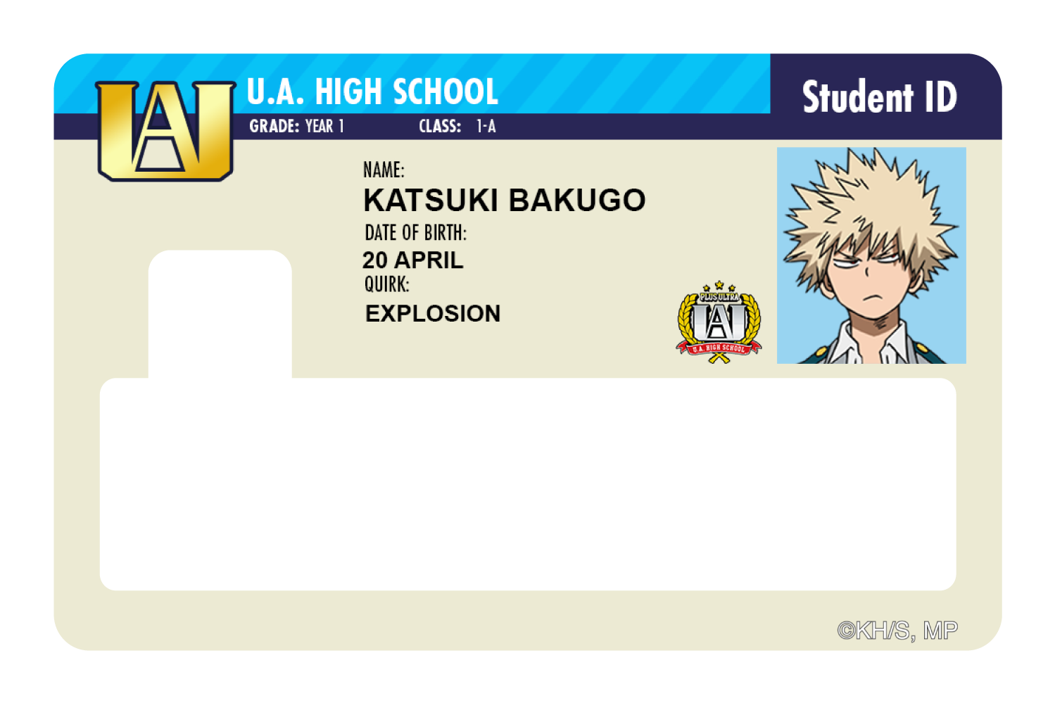 Student ID - Katsuki Bakugo - Card Covers - My Hero Academia - CUCU Covers