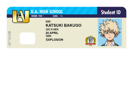 Student ID - Katsuki Bakugo - Card Covers - My Hero Academia - CUCU Covers