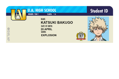 Student ID - Katsuki Bakugo - Card Covers - My Hero Academia - CUCU Covers