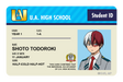 Student ID - Shoto Todoroki - Card Covers - My Hero Academia - CUCU Covers